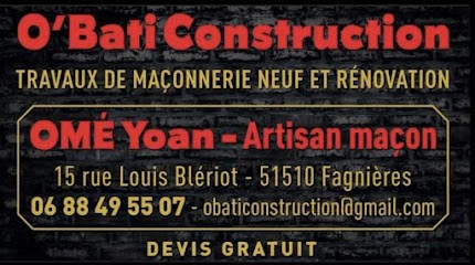 O'Bati Construction, Maçon à Fagnières