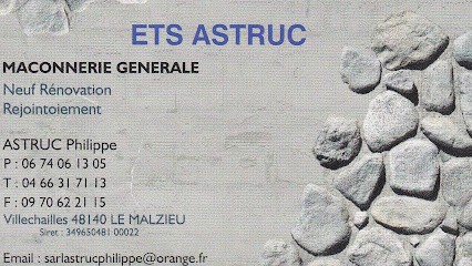 Entreprise Astruc sas, Maçon au Malzieu-Forain