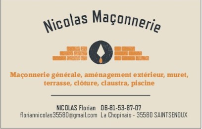 Nicolas Maçonnerie, Maçon à Saint-Senoux